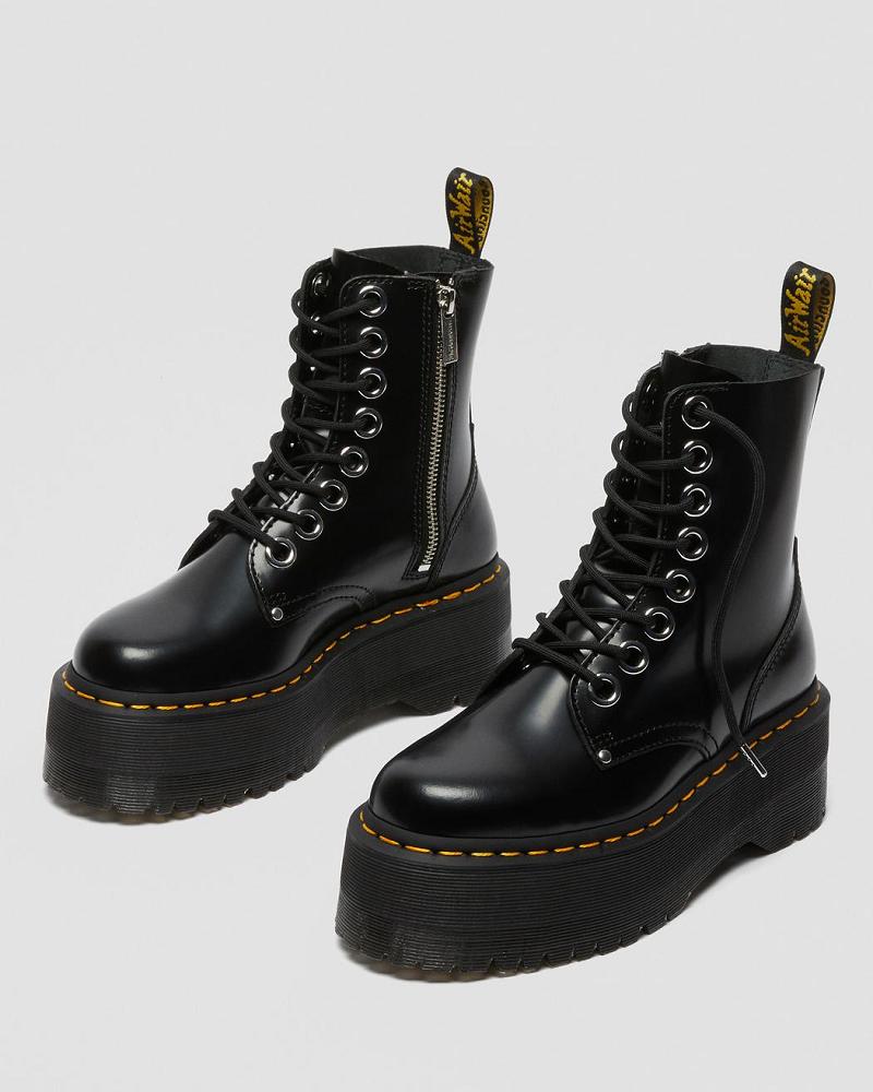 Dr Martens Jadon Max Platform Laarzen Dames Zwart | NL 541KOR